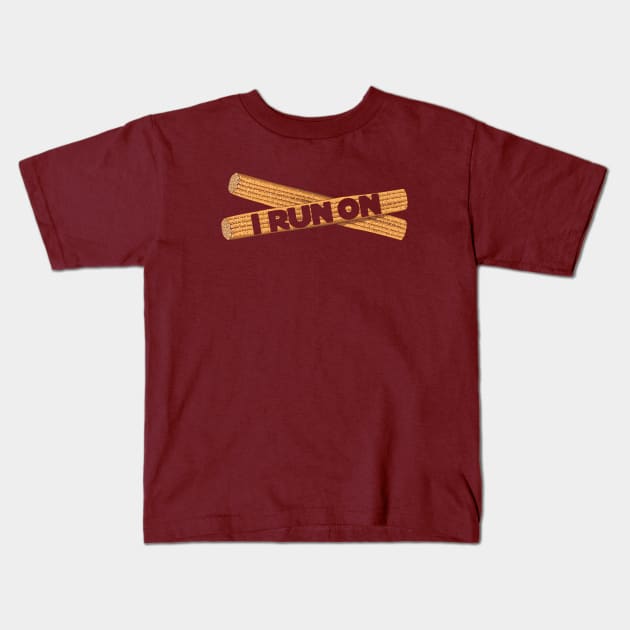 I Run on Churros Kids T-Shirt by Heyday Threads